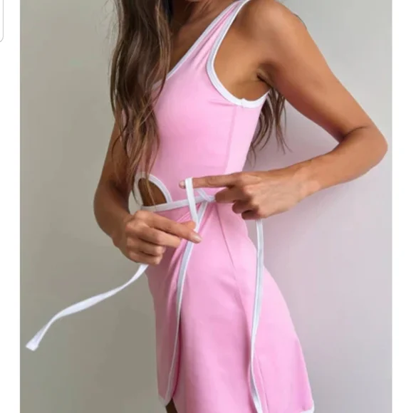 Beach Riot Astrid Anthropologie Sleeveless Skort Wrap Cut Out Dress - Picture 4 of 12